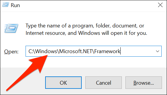 روش باز کردن سریع برای  نسخه NET Framework. در ویندوز ۱۰