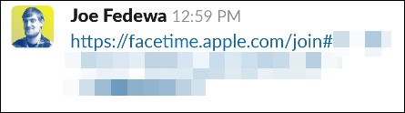 دریافت لینک facetime.apple.com از تماس گیرنده برای اینکه  در ویندوز از فیس تایم استفاده کنیم 
